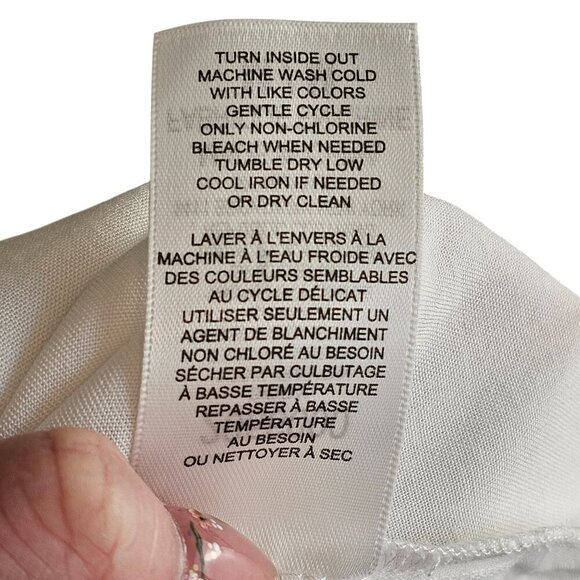 Chelsea & Theodore White Flowy Boho Embroidered Blouse Sz M - Picture 9 of 9